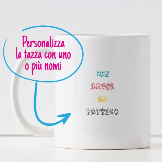 Tazza per la mamma "Mamma sempre al TOP" personalizzata con nome