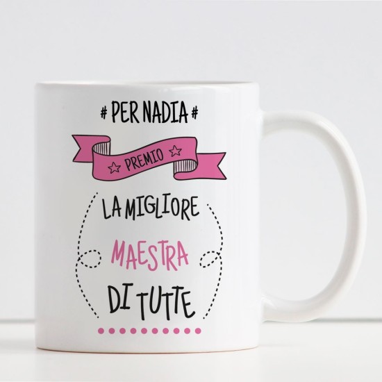 tazza personalizzata maestra