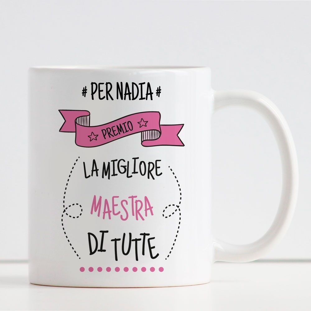 tazza personalizzata maestra
