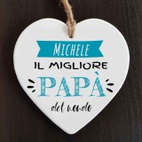 Cuore in ceramica il migliore papà del mondo