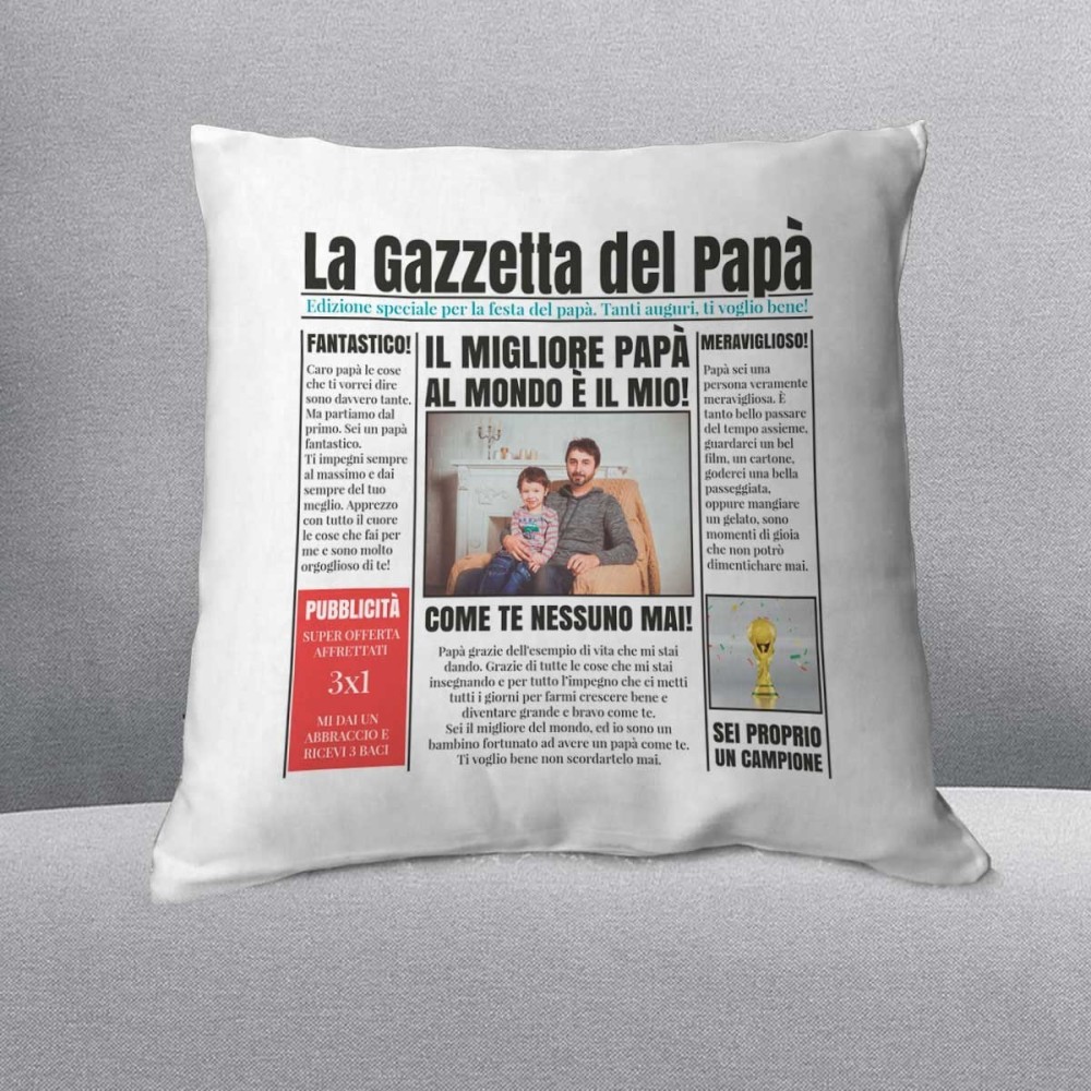 Cuscino festa del papà la gazzetta del papà