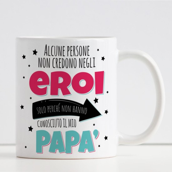 Tazza personalizzata per un papà supereroe