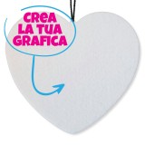Deodorante per auto a cuore personalizzato con foto e testo