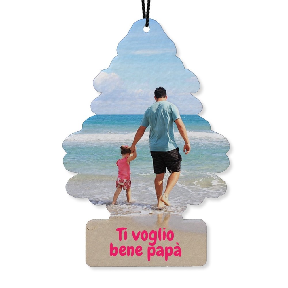 Deodorante per auto ad albero personalizzato con foto e testo