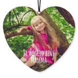 Deodorante per auto a cuore personalizzato con foto e testo