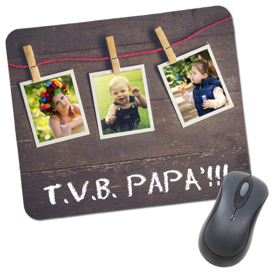 Mouse pad tappetino mouse papà personalizzato festa del papà