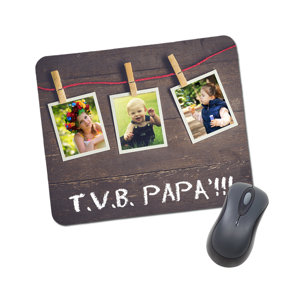 Mouse pad tappetino mouse papà personalizzato festa del papà