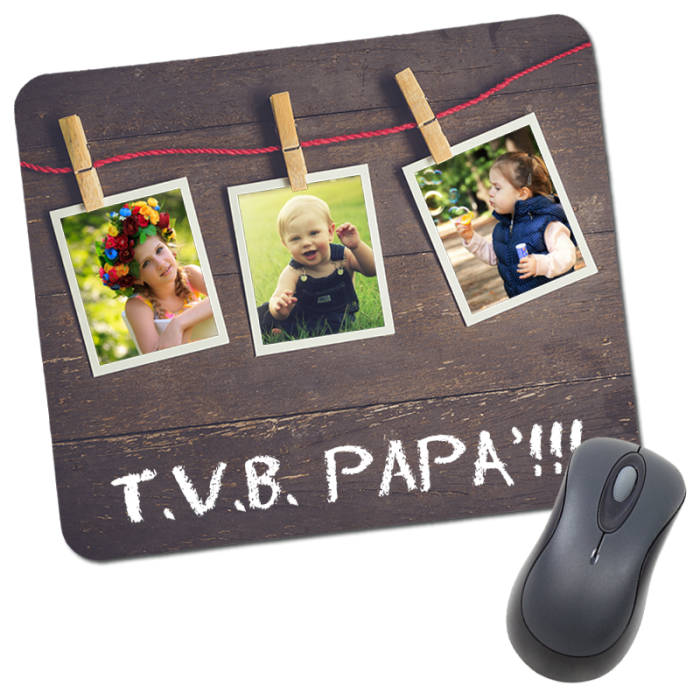 Mouse pad tappetino mouse papà personalizzato festa del papà