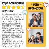Cuscino per il papà con recensione e personalizzato con due foto