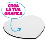 Tappetino Mouse / Mouse pad cuore personalizzato con foto e scritte