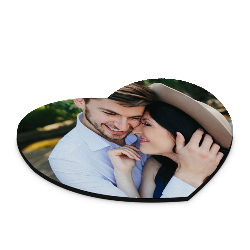 Tappetino Mouse / Mouse pad cuore personalizzato con foto e scritte