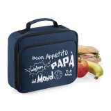 Lunch Box Borsa Frigo personalizzata Buon Appetito al migliore papà del mondo.