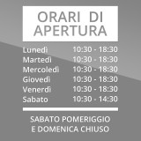 orario adesivo personalizzato per il tuo negozio