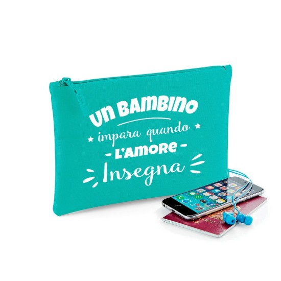 Pochette "Un bambino impara quando l'amore insegna" personalizzata con nome