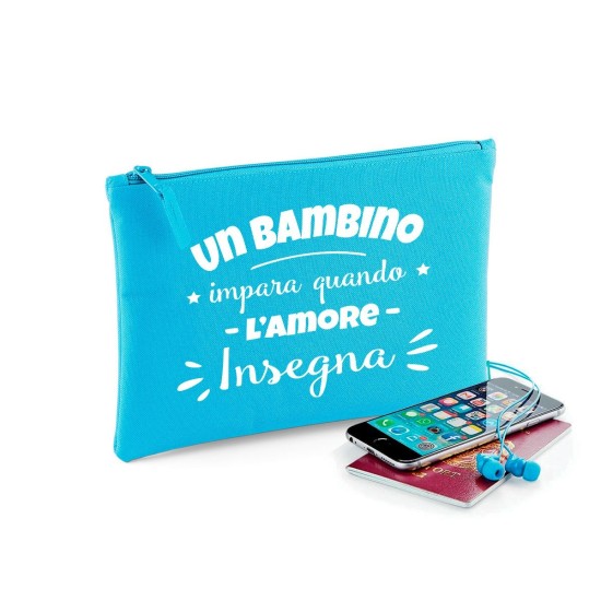 Pochette "Un bambino impara quando l'amore insegna" personalizzata con nome