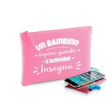 Pochette "Un bambino impara quando l'amore insegna" personalizzata con nome