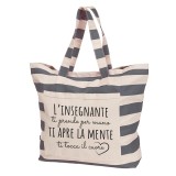 Borsa mare maestra / insegnante con frase personalizzata