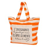 Borsa mare maestra / insegnante con frase personalizzata