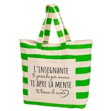 Borsa mare maestra / insegnante con frase personalizzata