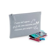 Pochette/astuccio per maestra"I semi del sapere" personalizzata con nome e classe