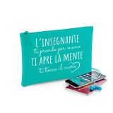 Pochette/astuccio per maestra"L'insegnante ti prende per mano" personalizzata con nome e classe
