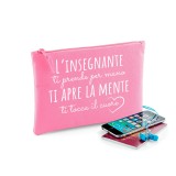 Pochette/astuccio per maestra"L'insegnante ti prende per mano" personalizzata con nome e classe