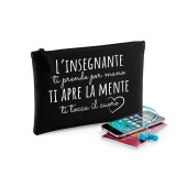 Pochette/astuccio per maestra"L'insegnante ti prende per mano" personalizzata con nome e classe