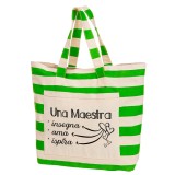 Borsa mare maestra / insegnante con frase personalizzata e classe