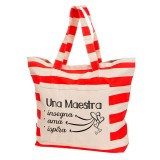 Borsa mare maestra / insegnante con frase personalizzata e classe