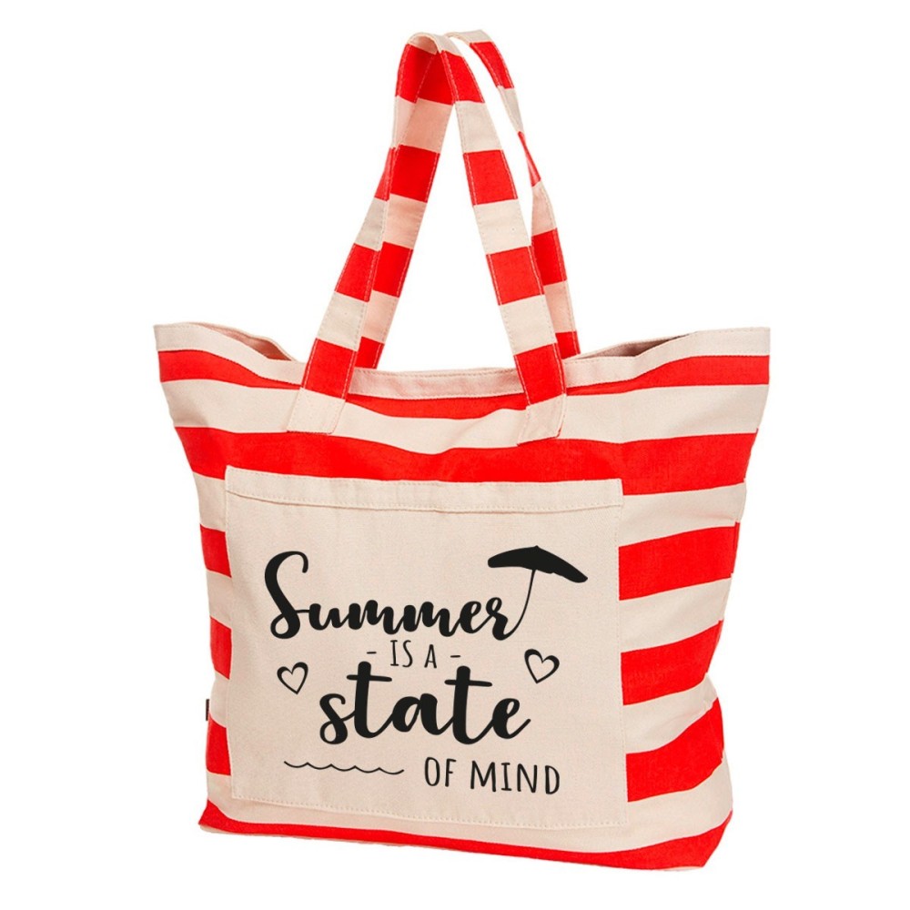 Borsa mare con la scritta "Summer is a state of mind"
