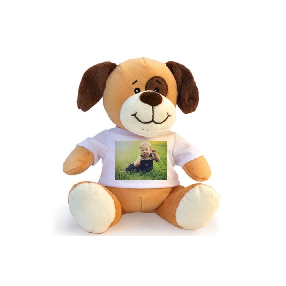 Peluches con maglietta personalizzata con foto e testo