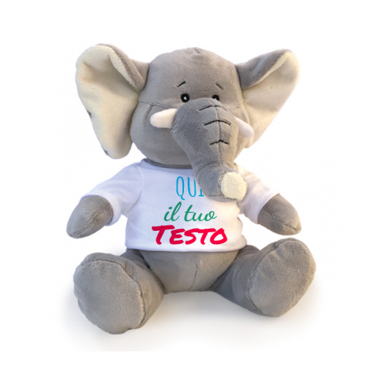 Peluches con maglietta personalizzata con foto e testo