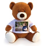 Peluches con maglietta personalizzata con foto e testo