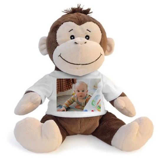 Peluches con maglietta personalizzata con foto e testo