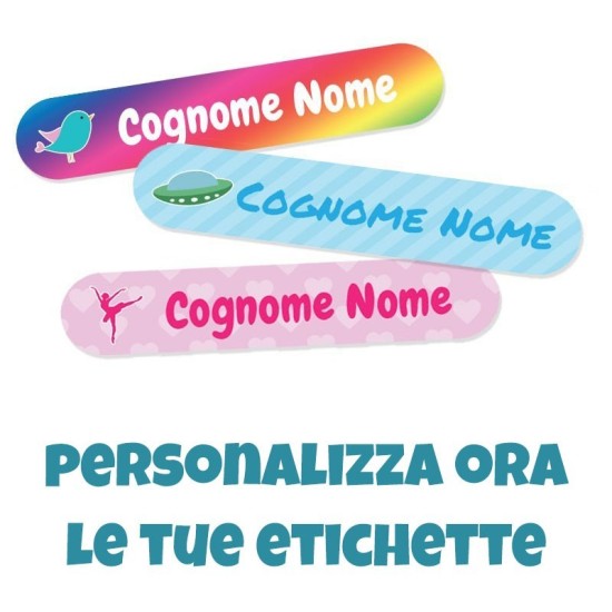 Etichette termoadesive per l'asilo personalizzate 56x11 per grembiule abiti bavaglino ecc