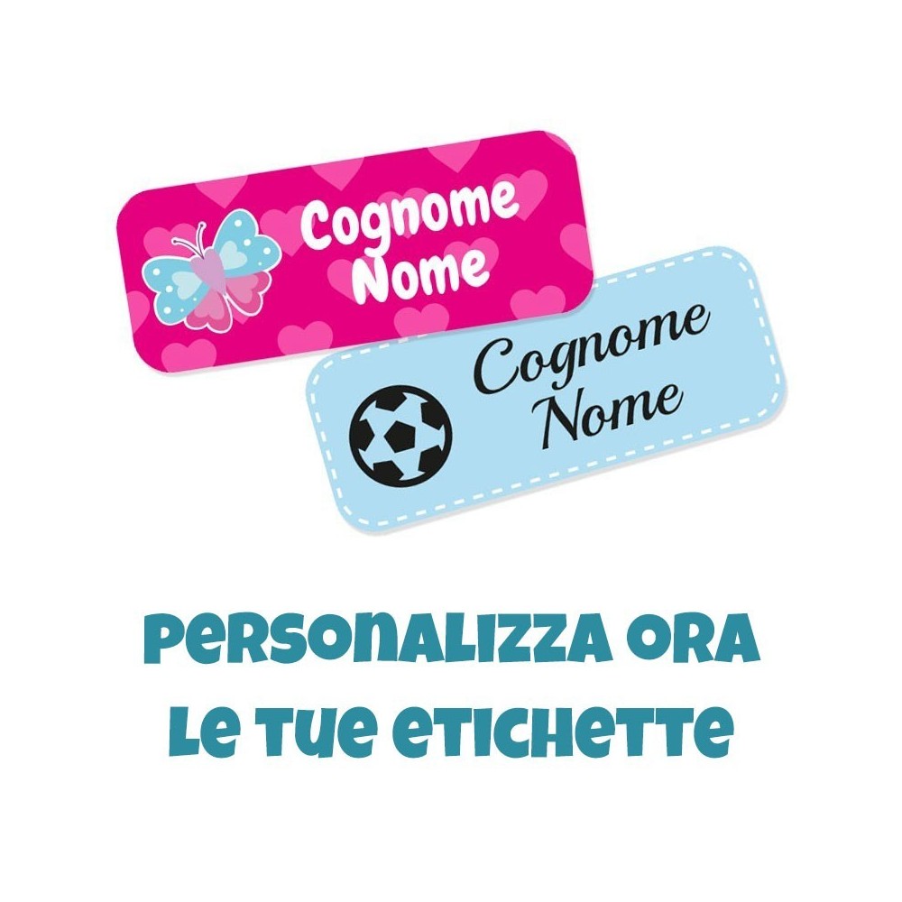 Etichette termoadesive per l'asilo personalizzate 50x20 per grembiule abiti bavaglino ecc