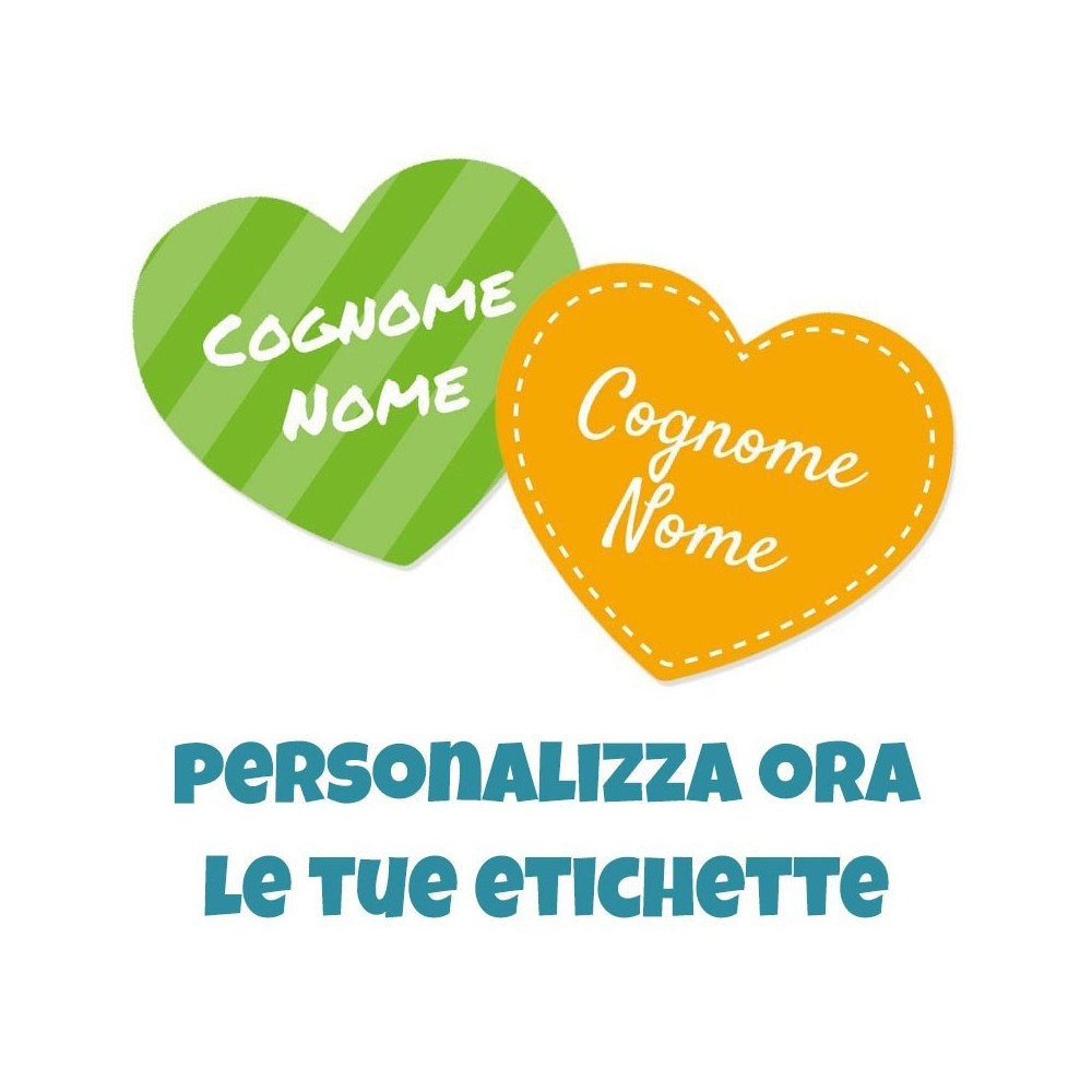 Etichette termoadesive per l'asilo personalizzate 38x33 per grembiule abiti bavaglino ecc