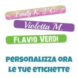 Etichette adesive per la scuola personalizzate 46x6 per matite pennarelli ecc