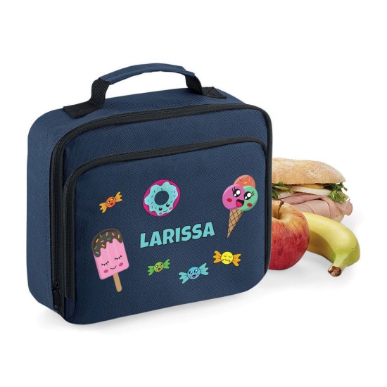 Lunch Box Borsa Frigo personalizzata con gelati ciambella e nome