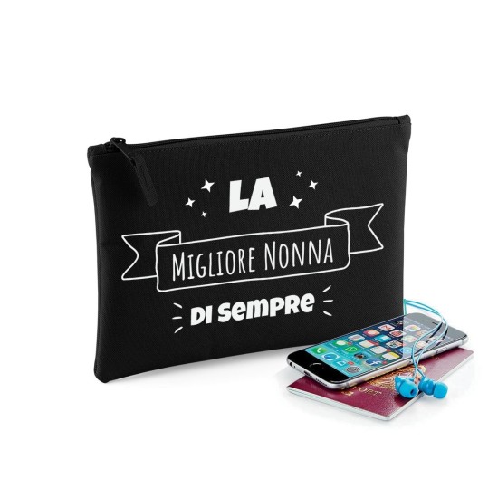 Pochette regalo per la nonna "La migliore nonna di sempre" personalizzata con nome
