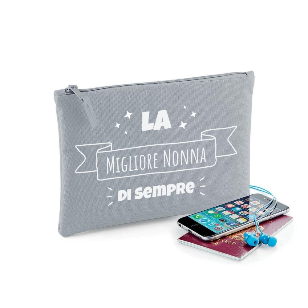 Pochette regalo per la nonna "La migliore nonna di sempre" personalizzata con nome