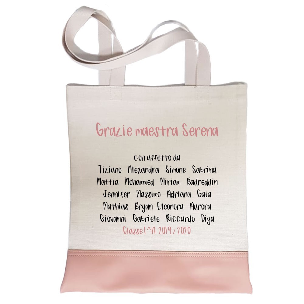 Shopper regalo maestra personalizzata "La migliore maestra di sempre"
