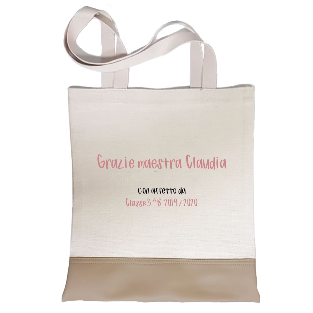 Shopper regalo maestra personalizzata "La migliore maestra di sempre"