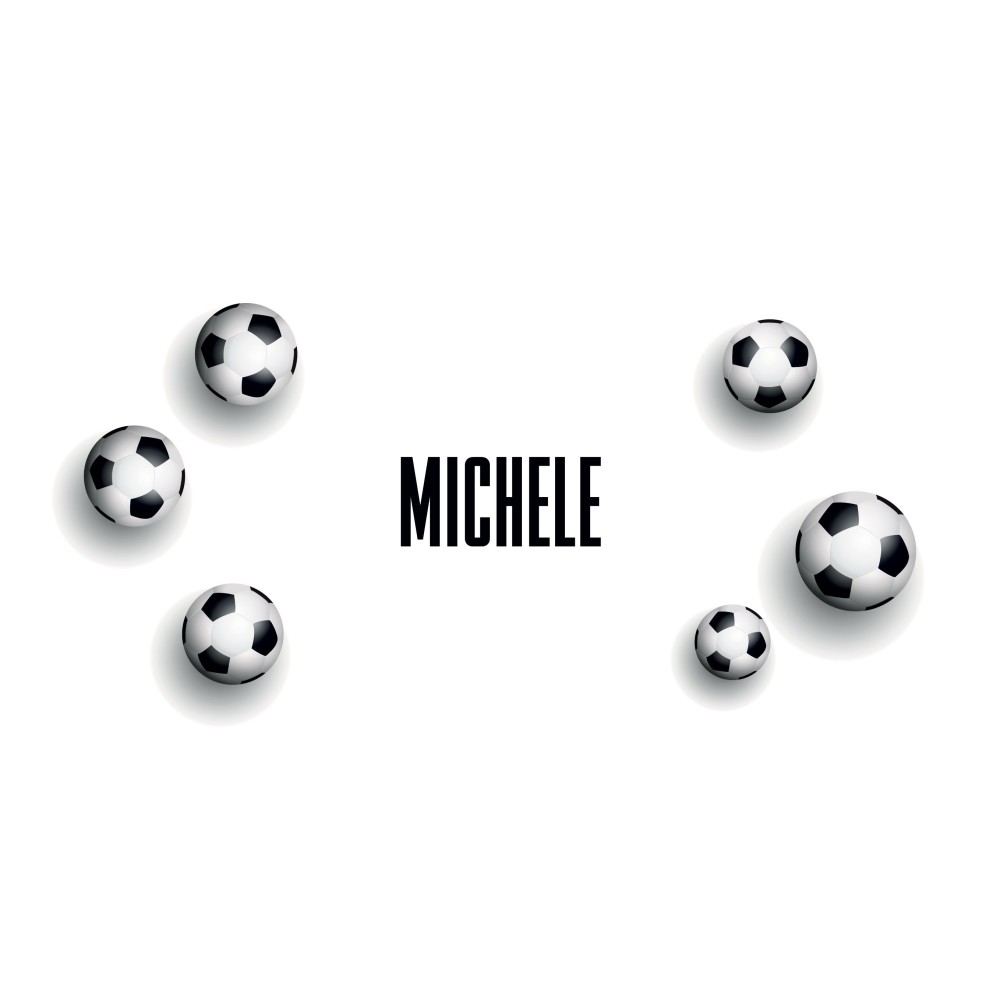 Borraccia personalizzata con palloni da calcio e nome