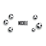 Borraccia personalizzata con palloni da calcio e nome