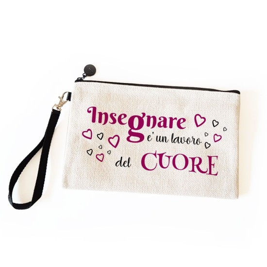 Pochette astuccio maestra Insegnare è un lavoro del cuore