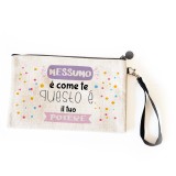 Pochette amica "Nessuno è come te, questo è il tuo potere" personalizzata con dedica o nome