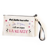 Pochette regalo amica "Fai della tua vita un sogno" personalizzata con dedica o nome