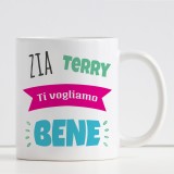 Tazza regalo zia ti vogliamo bene con nomi