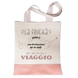 Shopper amica Frase motivazionale La Felicità, con dedica e nome